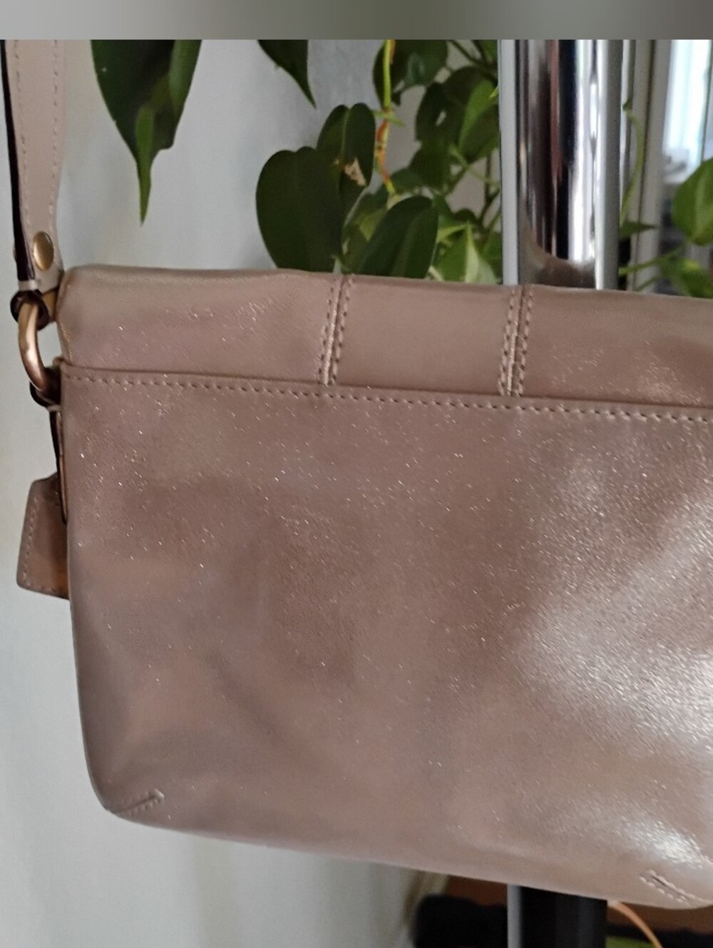 Coach Peyton Textured Metallic Turn-lock Crossbody - Picture 5 of 12